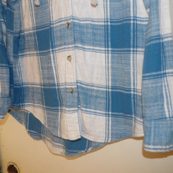Time And Tru  Hooded Flannel Shirt Sz S - Picture 3 of 6